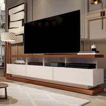 Rack para TV Vivare 1.8 Off White com Freijó