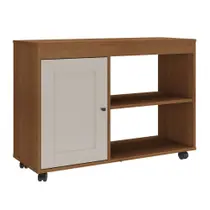 Rack para TVs 42' com 4 Rodízios Guaraci Cinamomo Off White