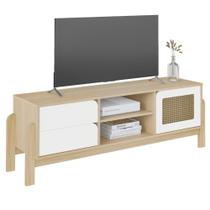 Rack para TVs 65' com 2 Gavetas Itambé Naturale Branco