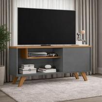 Rack Para tvs Até 43p Pés Palito Retrô Bancada Erica - Cores - MJM Casa dos Moveis