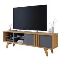 Rack Paraty para Tv Até 50 Polegadas 1 Porta de Correr Permobili Cor Nature Grafite Rack Paraty para Tv Até 50 Polegadas 1 Porta de Correr Permobili Cor Nature Grafite
