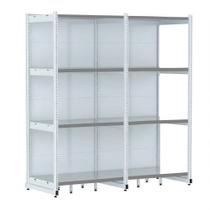 Rack Parede 202 Fit 60 Ate 2 Metros Branco 8 Bandeja Pe Cinza