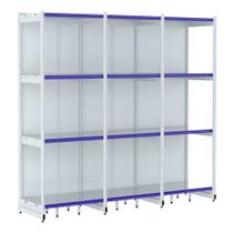 Rack Parede 202 Fit 60 Ate 3 Metros Branco 12 Bandeja Pe Azul Rack Parede 202 Fit 60 Ate 3 Metros Branco 12 Bandeja Pe Azul