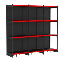 Rack Parede 202 Fit 60 Ate 3 Metros Preto 12 Bandeja Pe Vermelho Rack Parede 202 Fit 60 Ate 3 Metros Preto 12 Bandeja Pe Vermelho