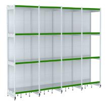 Rack Parede 202 Fit 60 Ate 4 Metros Branco 16 Bandeja Pe Verde Rack Parede 202 Fit 60 Ate 4 Metros Branco 16 Bandeja Pe Verde