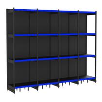 Rack Parede 202 Fit 60 Ate 4 Metros Preto 16 Bandeja Pe Azul Rack Parede 202 Fit 60 Ate 4 Metros Preto 16 Bandeja Pe Azul