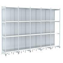 Rack Parede 202 Fit 60 Ate 5 Metros Branco 20 Bandeja Branco Rack Parede 202 Fit 60 Ate 5 Metros Branco 20 Bandeja Branco