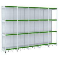 Rack Parede 202 Fit 60 Ate 5 Metros Branco 20 Bandeja Verde