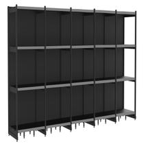 Rack Parede 202 Fit 60 Ate 5 Metros Preto 20 Bandeja Cinza