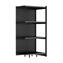 Rack Parede 202 Fit 60 Continuação Preto 90x60 Pe Cinza