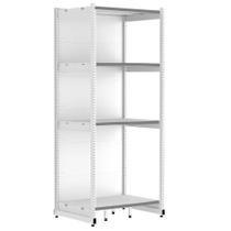Rack Parede 202 Fit 60 Inicial Branco 90x60 Pe Cinza