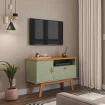 Rack Pequeno 90cm Quarto Sala Para TV 32 Sirius Patrimar Alegrim/Cinamomo