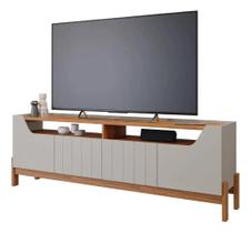 Rack Permóbili Moema Para TV de 70 Polegadas Off White/Cinamomo, 180cm Rack Permóbili Moema Para TV de 70 Polegadas Off White/Cinamomo, 180cm