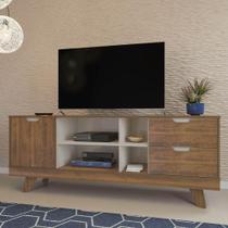 Rack Pinho/off White Para Tv Até 60" 04 Portas 02 Gavetas Rack Pinho/off White Para Tv Até 60" 04 Portas 02 Gavetas