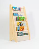 Rack Porta Livros Infantil, Livreiro Montessoriano Tightbook Cru
