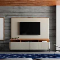 Rack Portas Brise e Pés em Metal 180cm com Painel 100% MDF