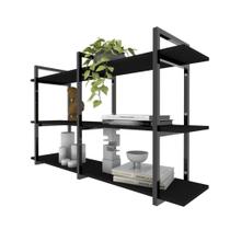 Rack Prateleira industrial estante tv sala suspeso retro moderno simples pequeno 55 preto