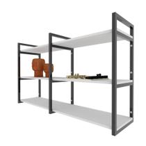 Rack Prateleira industrial home parede hack bancada rack rak branco off white