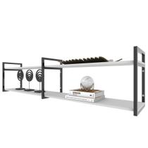 Rack Prateleira industrial home parede hack bancada rack rak branco off white