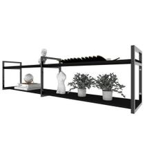 Rack Prateleira industrial home parede hack bancada rack rak preto Rack Prateleira industrial home parede hack bancada rack rak preto