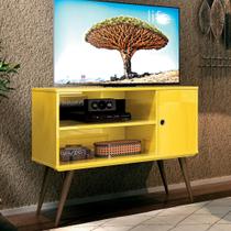 Rack Reale para tv até 36 polegadas com pés de madeira maciça 90x71x35cm - Edn