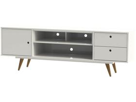 Rack Retro 80 Até 60 Polegadas 1 Porta Branco - Olivar Móveis Rack Retro 80 Até 60 Polegadas 1 Porta Branco - Olivar Móveis