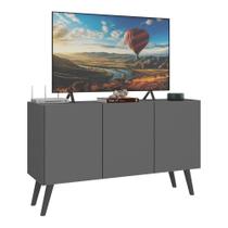 Rack Retrô Para Até 32 Polegadas Com Mp1067 Grafite preto