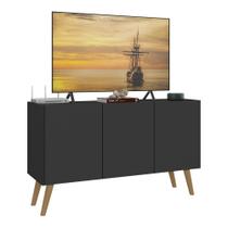 Rack Retrô Para Até 32 Polegadas Com Mp1067 Preto natural