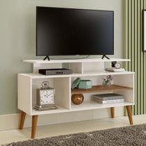 Rack Retrô para TV até 42 Polegadas 110cm Pés em Madeira Maciça Retrô Lyon