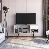 Rack Retrô para TV até 50 Polegadas 136cm Retrô com 7 Nichos e 1 Gaveta 2335