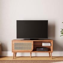 Rack Retrô para TV até 55 Polegadas 100% MDF 135cm 1 Porta Correr Rack Retrô para TV até 55 Polegadas 100% MDF 135cm 1 Porta Correr