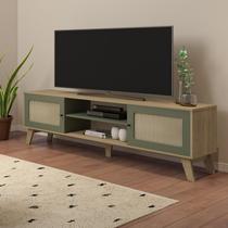 Rack Retrô para TV até 75 Polegadas MDF 180cm 2 Portas Charlotte Rack Retrô para TV até 75 Polegadas MDF 180cm 2 Portas Charlotte