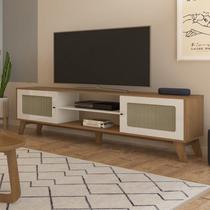 Rack Retrô para TV até 75 Polegadas MDF 180cm 2 Portas Charlotte Marrom Rack Retrô para TV até 75 Polegadas MDF 180cm 2 Portas Charlotte Marrom
