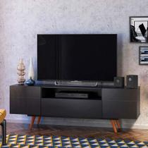 Rack Retrô Paris Preto 162 cm Rack Retrô Paris Preto 162 cm