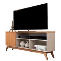 Rack Retrô TV Até 60 Polegadas Pés De Madeira 1 Porta E Nichos Malbec Wood 1.36 Rack Retrô TV Até 60 Polegadas Pés De Madeira 1 Porta E Nichos Malbec Wood 1.36