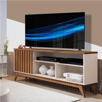 Rack Retrô TV Até 60 Polegadas Pés De Madeira 1 Porta E Nichos Malbec Wood Ripado 1.36 Rack Retrô TV Até 60 Polegadas Pés De Madeira 1 Porta E Nichos Malbec Wood Ripado 1.36