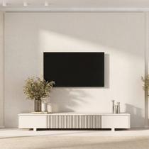 Rack Ripado com Painel TV até 86 Polegadas 280x250cm Aruá CabeCasa MadeiraOriginals Off White Rack Ripado com Painel TV até 86 Polegadas 280x250cm Aruá CabeCasa MadeiraOriginals Off White