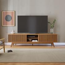 Rack Ripado Grande para TV até 75 Pol 220x56cm Fortaleza Freijó Rack Ripado Grande para TV até 75 Pol 220x56cm Fortaleza Freijó