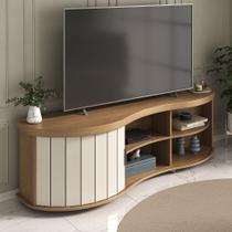 Rack Ripado Orgânico para TV até 75 Polegadas Tamburato 180cm Tampo