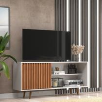 Rack Ripado para TV até 55 Polegadas 1 Porta de Correr com Pés San Diego J Carvalho Rack Ripado para TV até 55 Polegadas 1 Porta de Correr com Pés San Diego J Carvalho