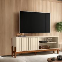 Rack Ripado para TV até 75 Polegadas 1 Porta de Correr com Pés New Aurora Mobler