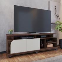Rack Ripado para TV até 75 Polegadas 2 Portas com Rodízios Jurerê 1.8 Colibri Rack Ripado para TV até 75 Polegadas 2 Portas com Rodízios Jurerê 1.8 Colibri