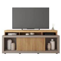 Rack Ripado Tv Até 70 Polegadas 2 Portas Correr Aegon Buriti / Fendi Rack Ripado Tv Até 70 Polegadas 2 Portas Correr Aegon Buriti / Fendi