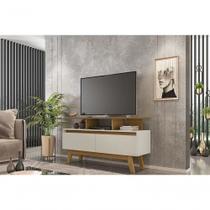 Rack Rubi 1.2 65" 120CM MDF com Pés Torneados Off White Bechara Rack Rubi 1.2 65" 120CM MDF com Pés Torneados Off White Bechara