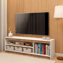 Rack Sala Com 2 Prateleiras Para Tv Ate 50 Branco