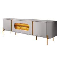 Rack Sala de Estar Led Juquehy Off White Naturalle Bechara
