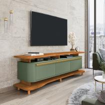 Rack Sala Guarapari para Tv até 75 Polegadas 3 Portas Naturalle/pistache