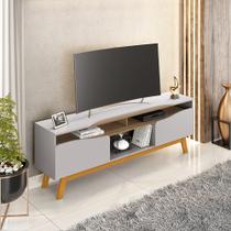 Rack Sala Ilhabela para Tv até 65 Polegadas 2 Portas Off-white/cinamomo