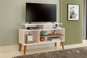 Rack Sala Lyon para TV até 42 Polegadas c/ Pés de Madeira