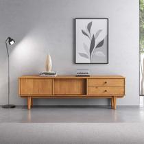 Rack Sala Minimalista TV 75 Pés Madeira 175 cm Freijó Simona